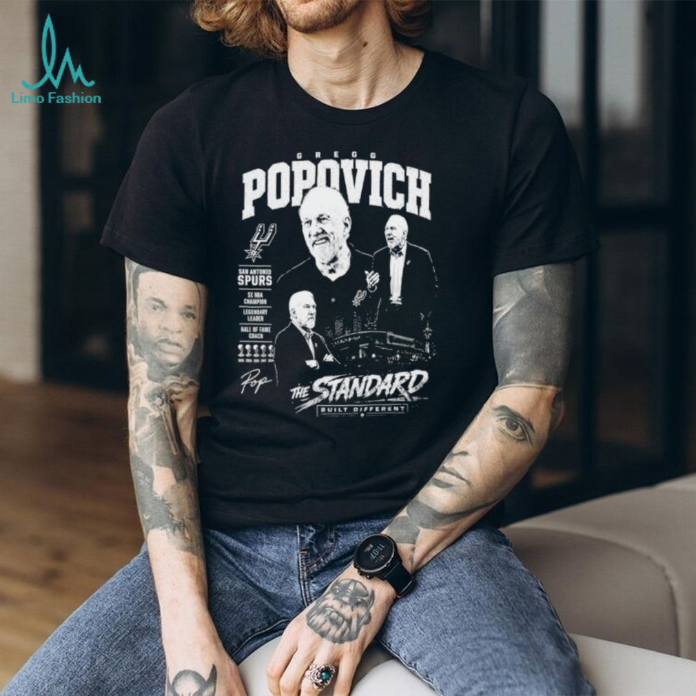 Gregg Popovich Standard Built Different San Antonio Spurs Basketball NBA signature vintage shirt