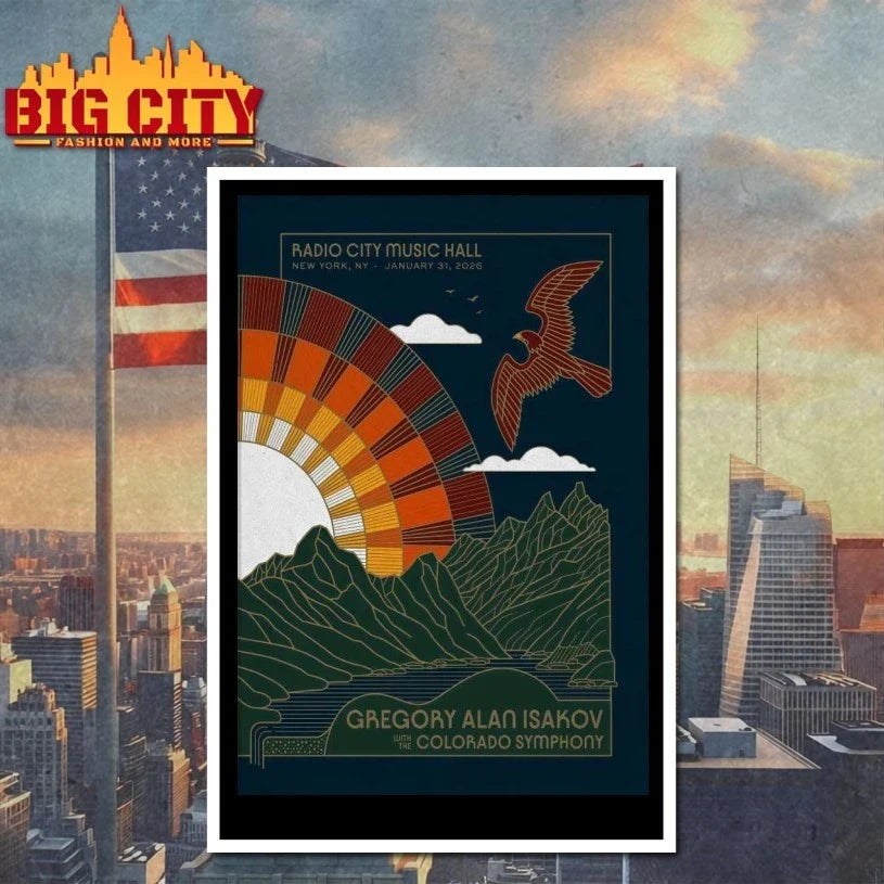 Gregory Alan Isakov Jan 31 2026 Radio City Music Hall New York NY Poster shirt