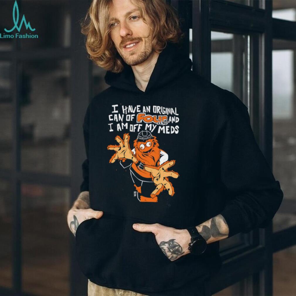 Gritty Original Four Loko I Am Off My Meds Funny Mascot T Shirt