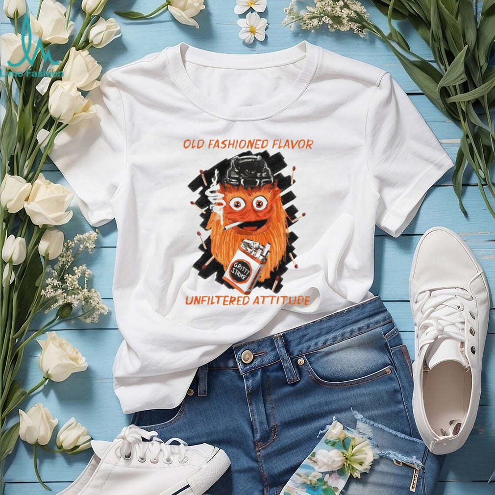 Gritty Strike Unfiltered Attitude Old Fashioned Flavor Philadelphia Hockey T Shirt