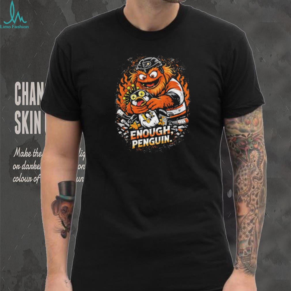 Gritty vs Penguin Enough Penguin Philadelphia Flyers Rivalry T Shirt
