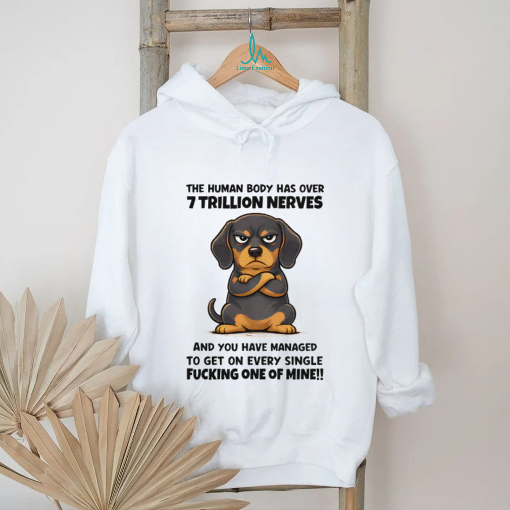 Grumpy Dachshund 7 Trillion Nerves Sarcastic T Shirt