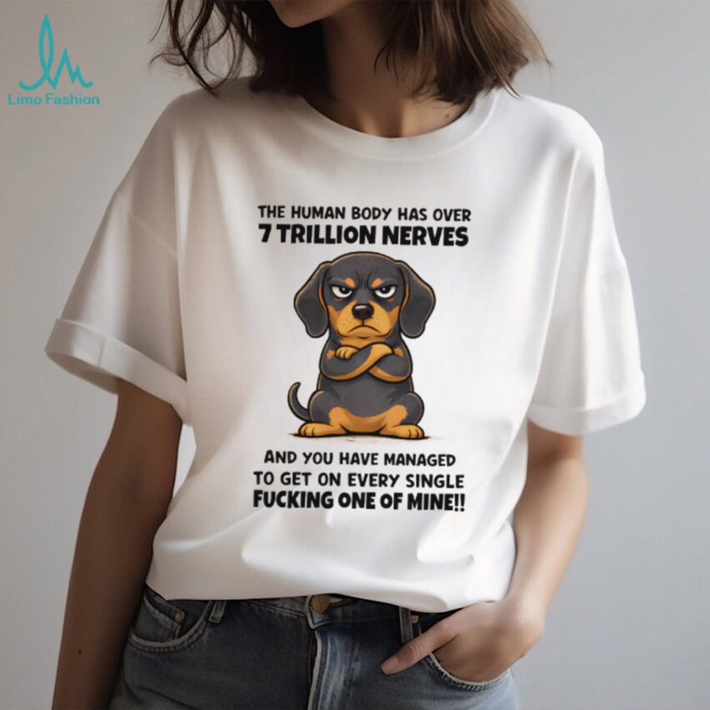 Grumpy Dachshund 7 Trillion Nerves Sarcastic T Shirt
