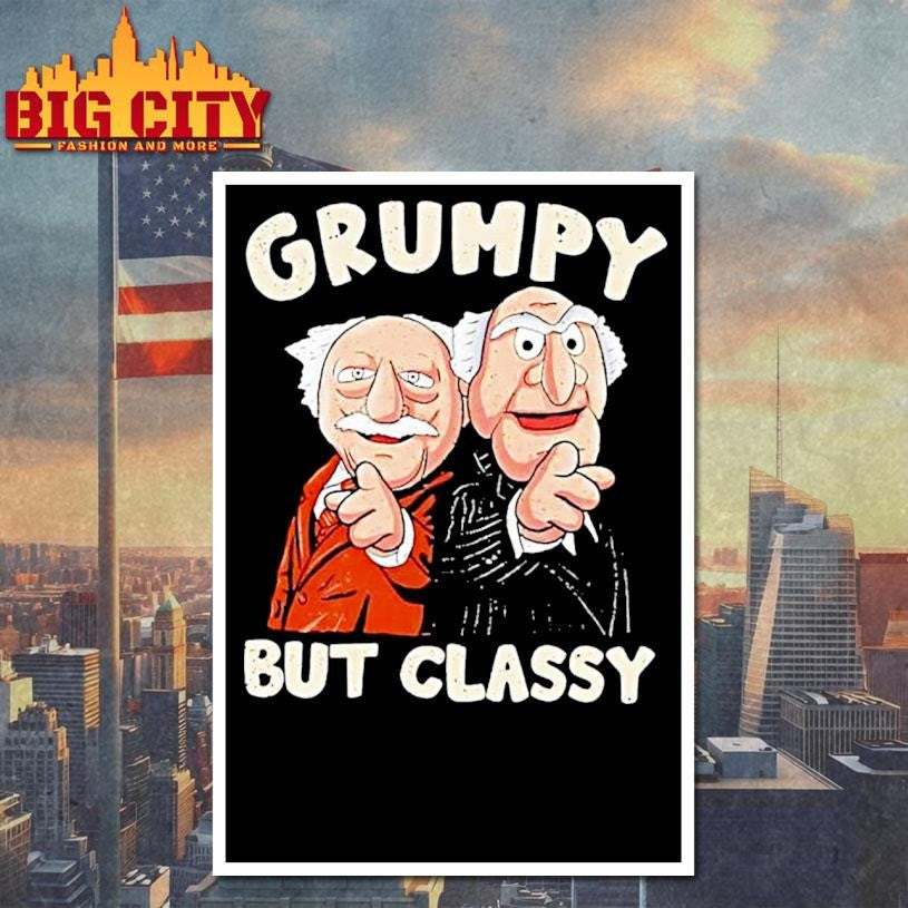 Grumpy Statler And Waldorf Muppets Old Men Pointing And Laughing Comedy Character But Classy Shirt