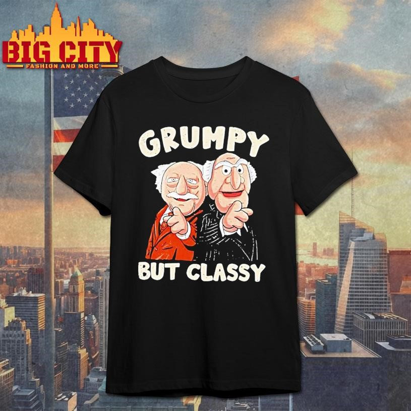 Grumpy Statler And Waldorf Muppets Old Men Pointing And Laughing Comedy Character But Classy Shirt
