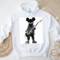 Grunge Cartoon Rocker Mouse Playing Electric Guitar Shirt