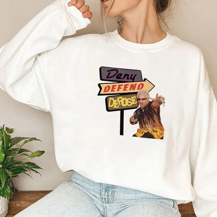 Guy Fieri Deny Defend Depose Drive-ins T Shirt
