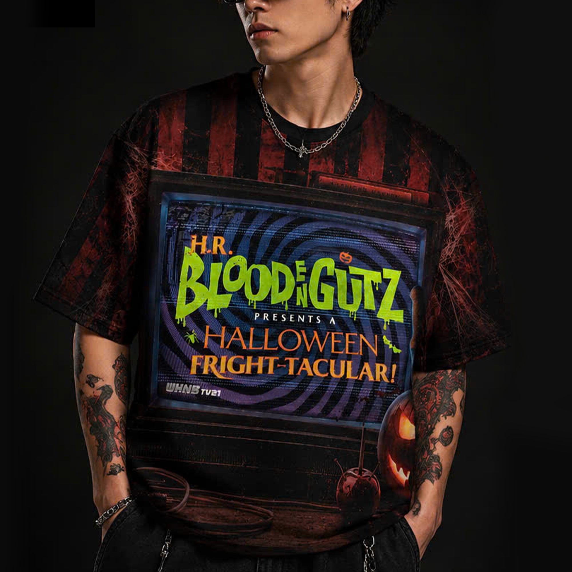 H R Bloodengutz Presents A Halloween Fright Tacular Shirt