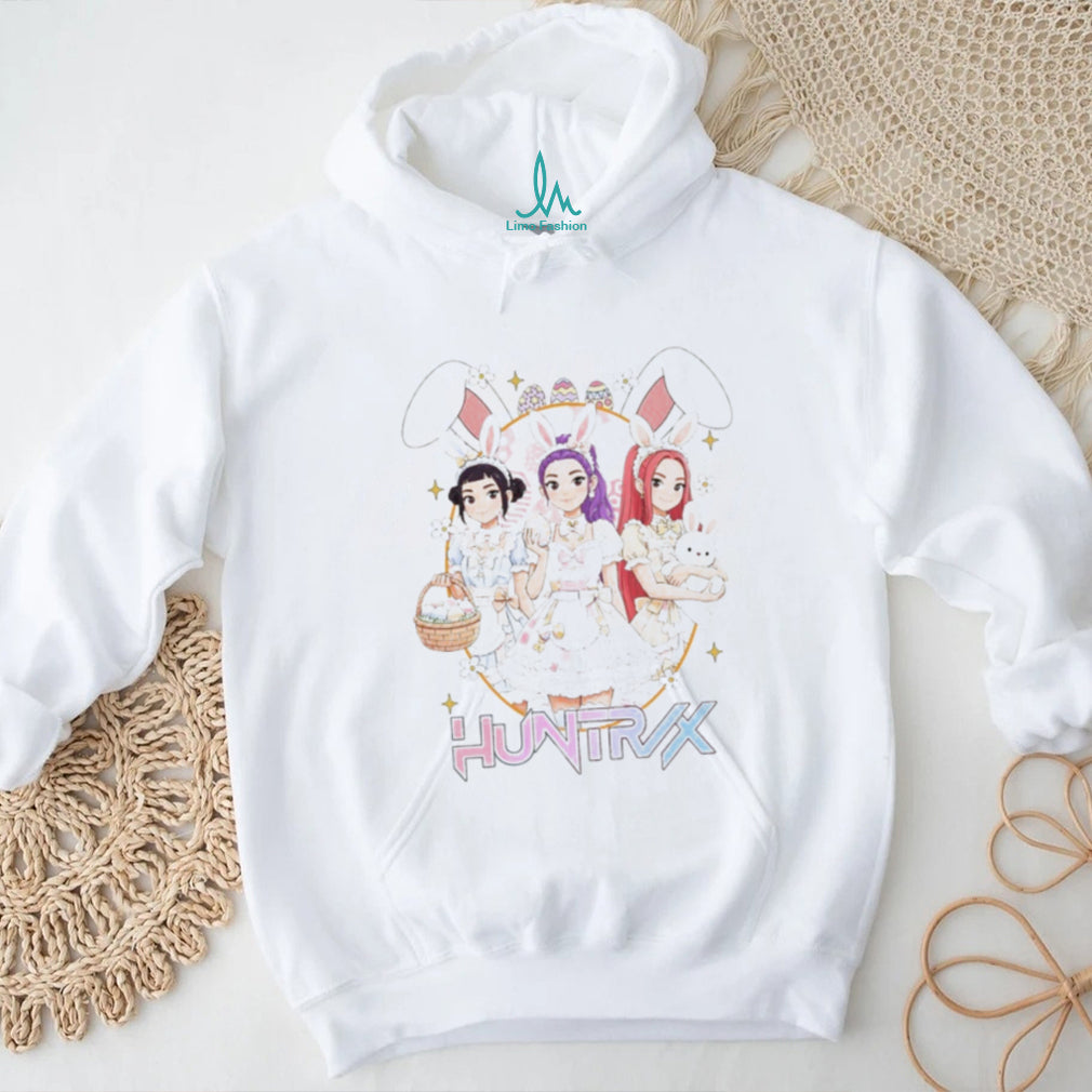 HUNTRX Anime Style Easter Bunny Girls Kawaii Pastel Graphic T Shirt