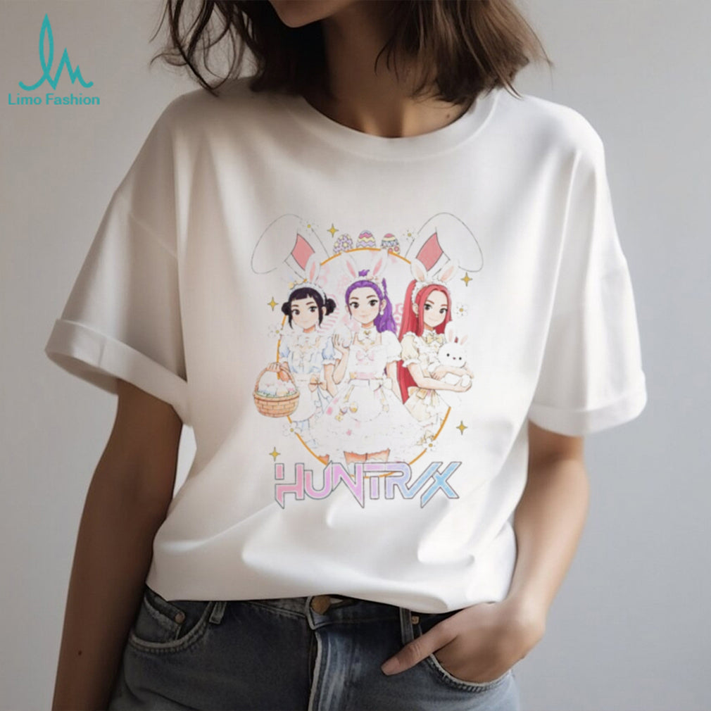 HUNTRX Anime Style Easter Bunny Girls Kawaii Pastel Graphic T Shirt