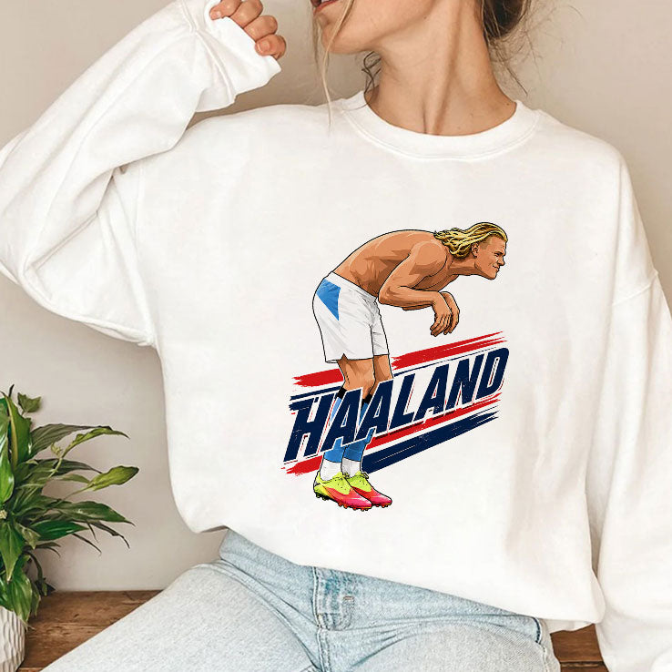 Haaland Cartoon Soccer T Shirt