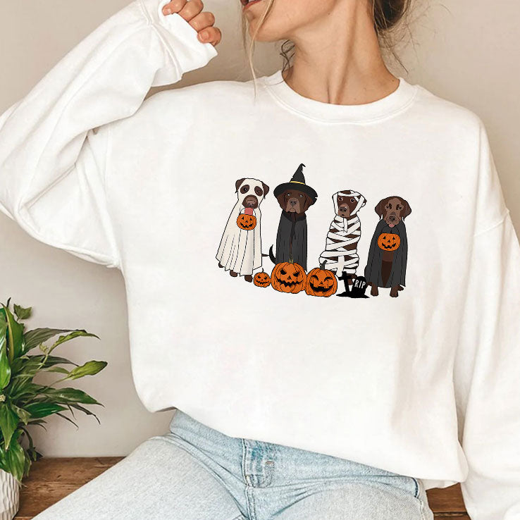Halloween Brown Labrador T Shirt