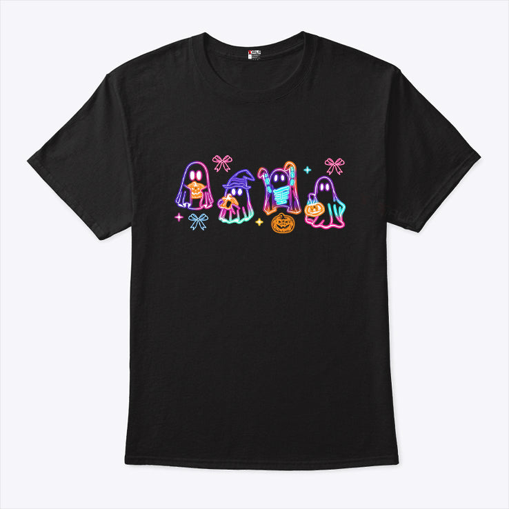 Halloween Ghost Neon T Shirt
