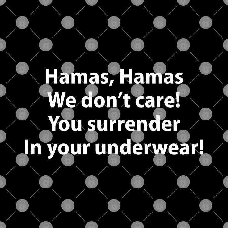 Hamas Hamas We Don’t Care You Surrender In Your Underwear Shirt