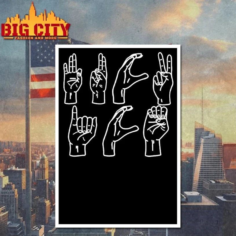 Hand Sign Language Fuck ICE t-shirt