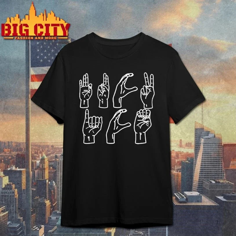 Hand Sign Language Fuck ICE t-shirt
