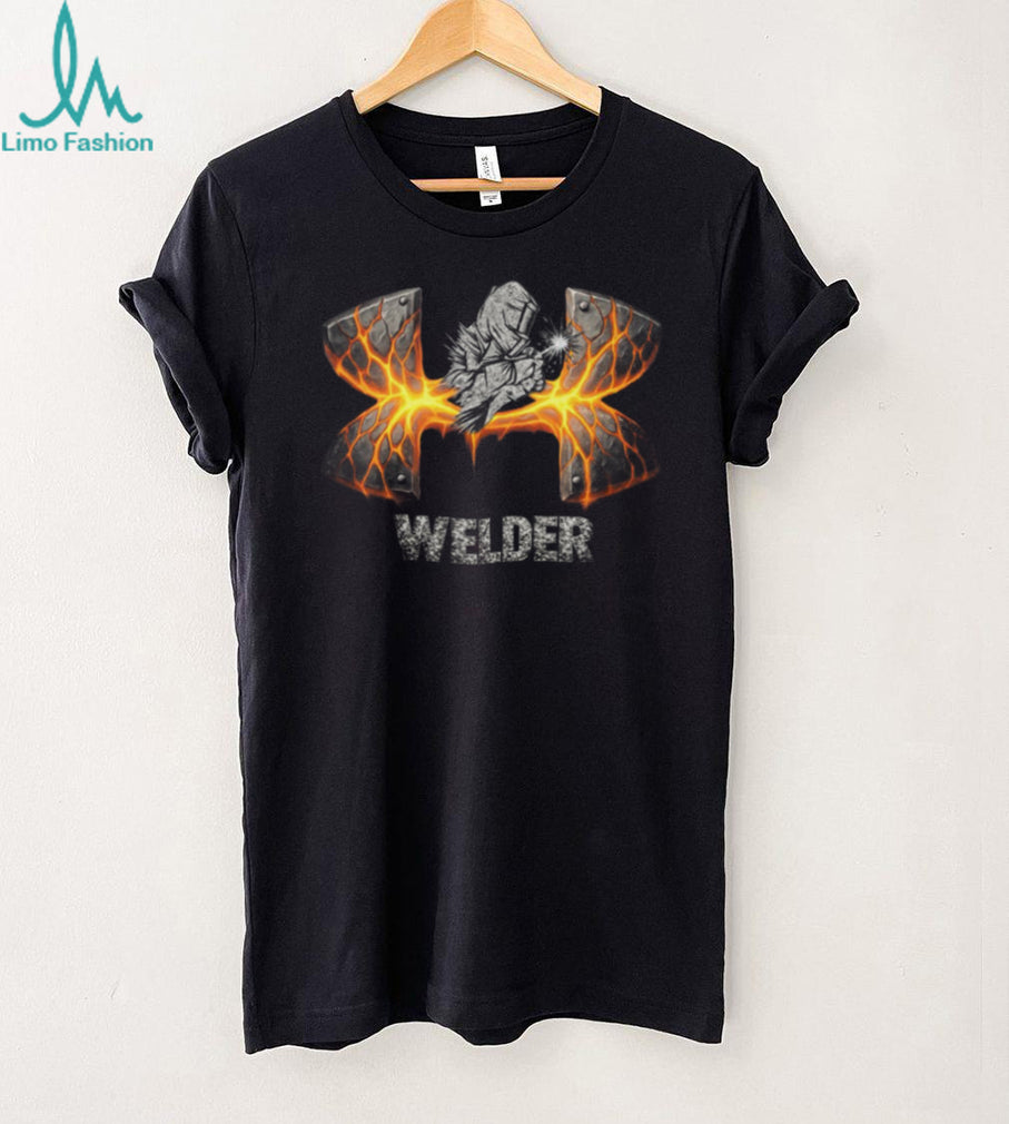 Hardworking Welder Molten Metal Lava Logo Professional Trades T Shirt