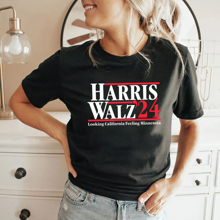 Harris Walz 2024 Looking California Feeling Minnesota Shirt
