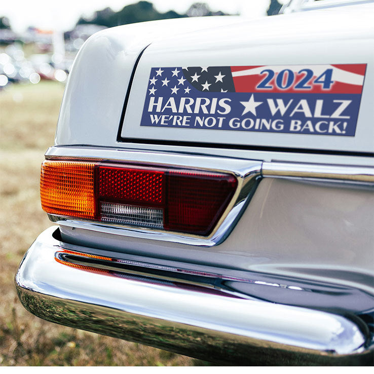 Harris Walz 2024 We’re Not Going Back Car Magnet