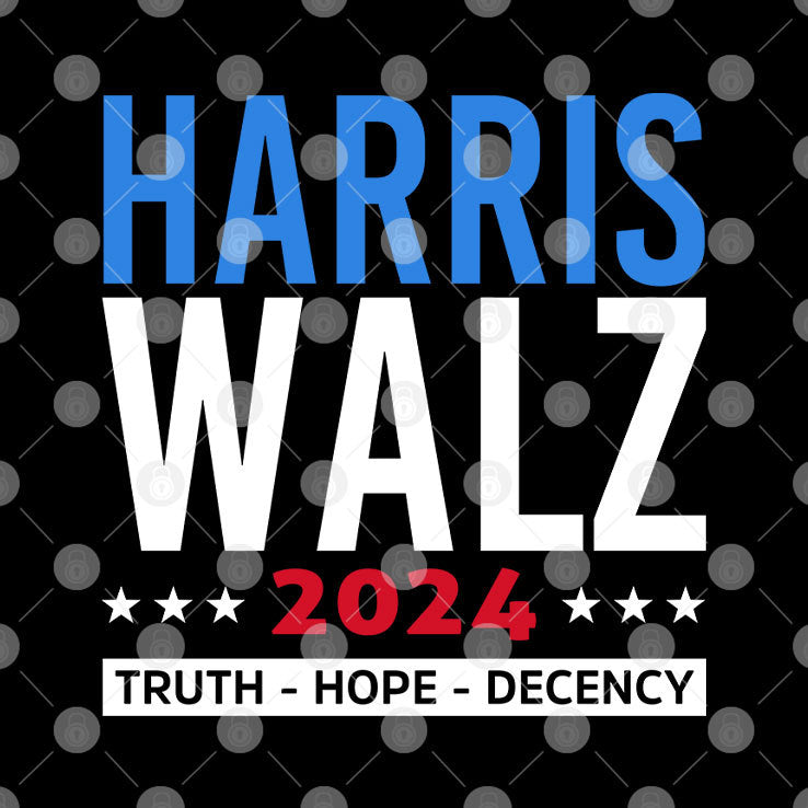 Harris Walz 24 Truth Hope Decency T Shirt