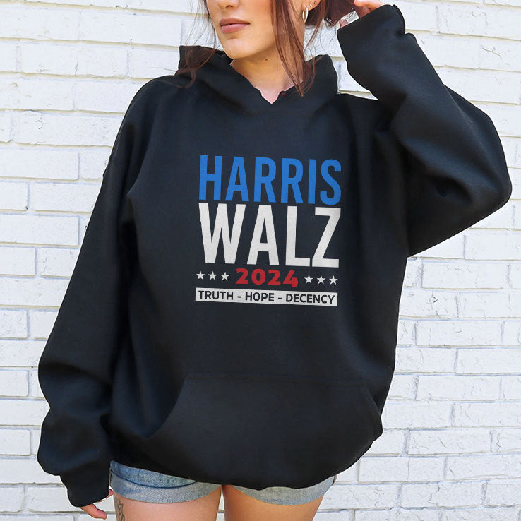Harris Walz 24 Truth Hope Decency T Shirt