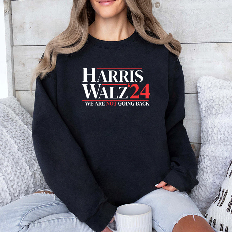 Harris Walz 24 We Are Not Going Back T Shirt