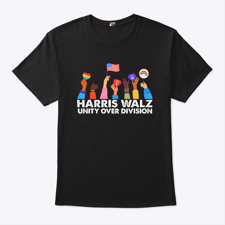 Harris Walz Unity Over Division T Shirt