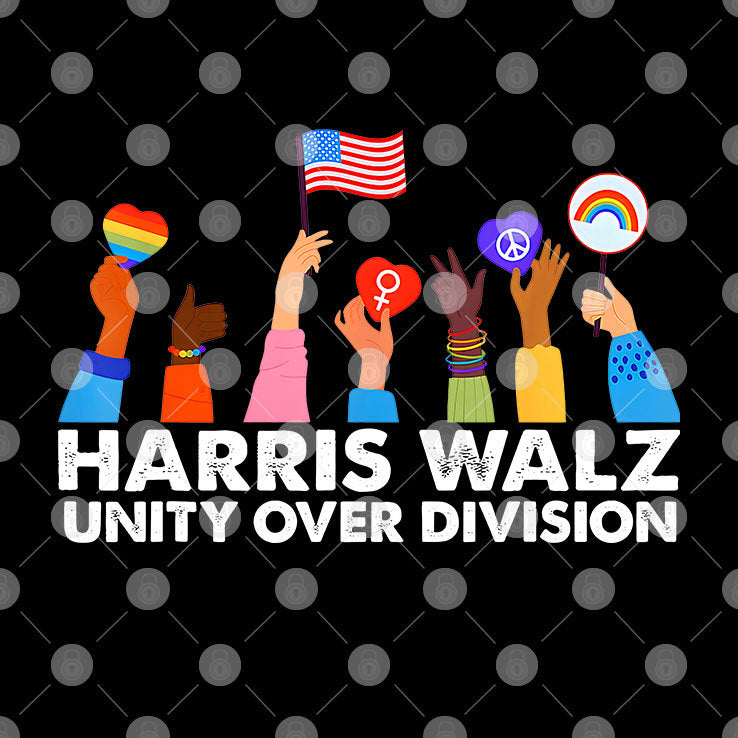 Harris Walz Unity Over Division T Shirt