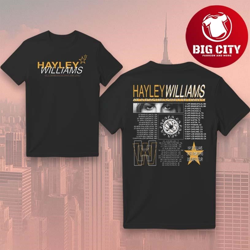 Hayley Williams Bachelorette Party Tour 2026 Two Sided Shirt