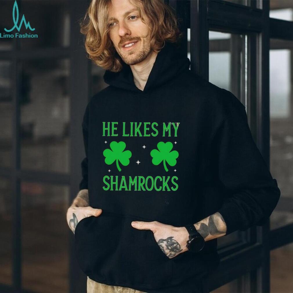 He Likes My Shamrocks St. Patrick’s Day Couples Graphic T shirt