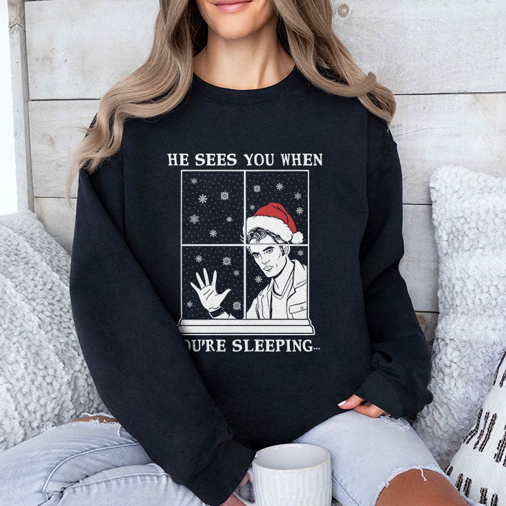 He Sees You When You’re Sleeping Christmas Shirt