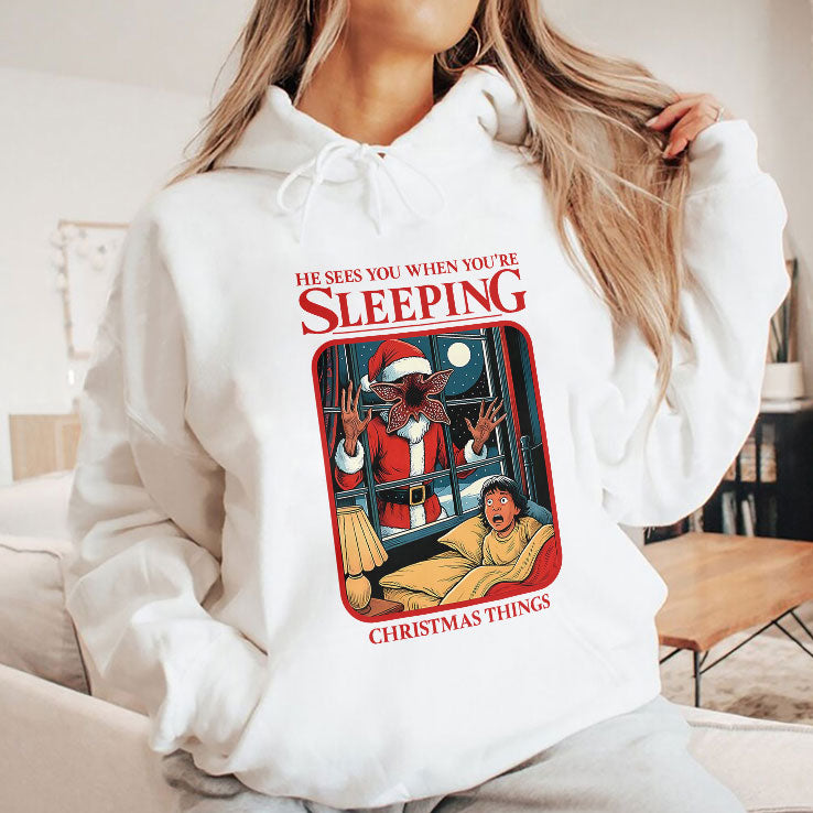 He Sees You When You’re Sleeping Christmas Things T Shirt