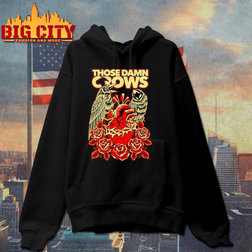 Heart &amp; Roses Crow NEW Valentine Shirt