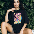 Helluva Boss Striker Fan Art Neon Aesthetic Graphic T Shirt