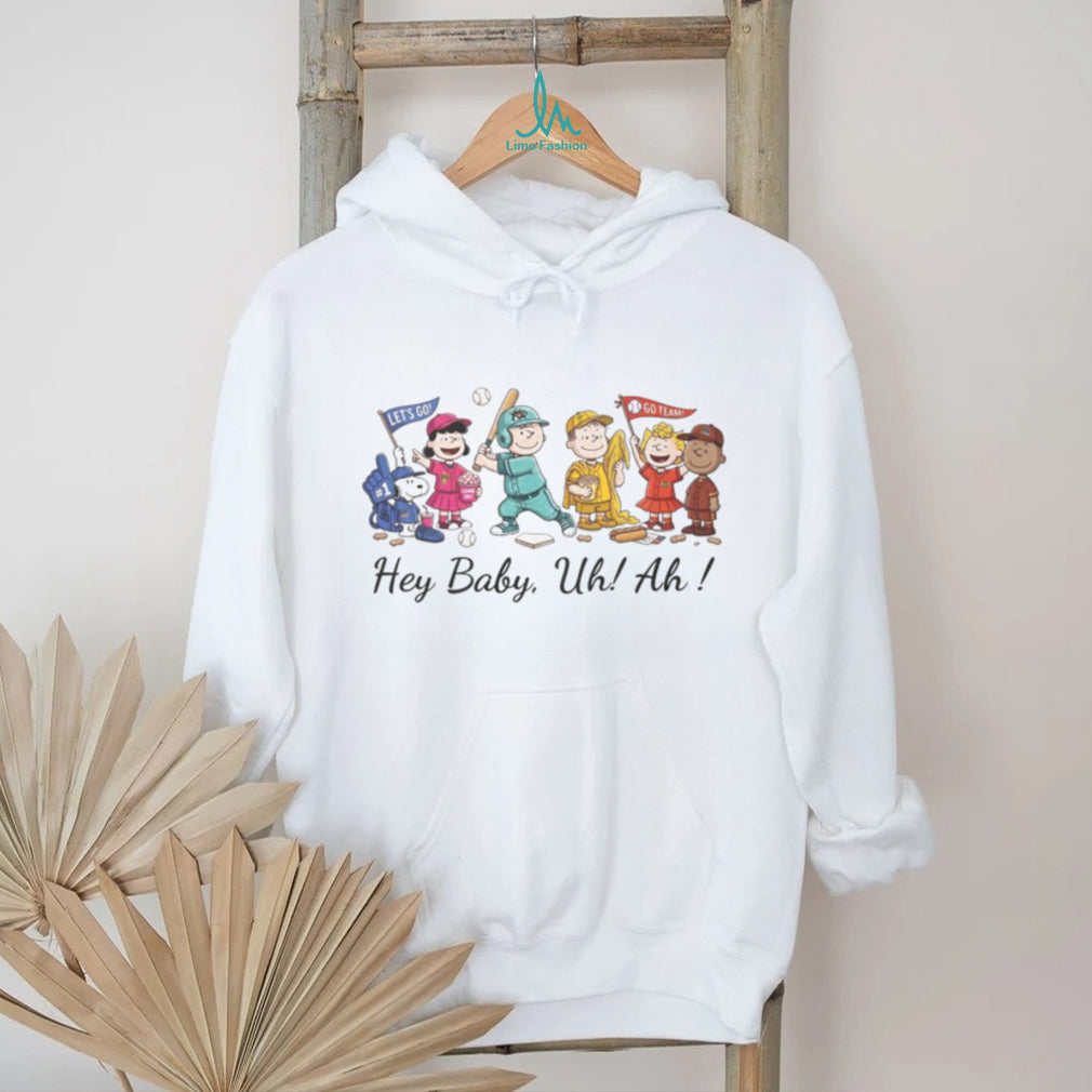 Hey Baby Uh Ah Peanuts Gang Baseball Parody T Shirt