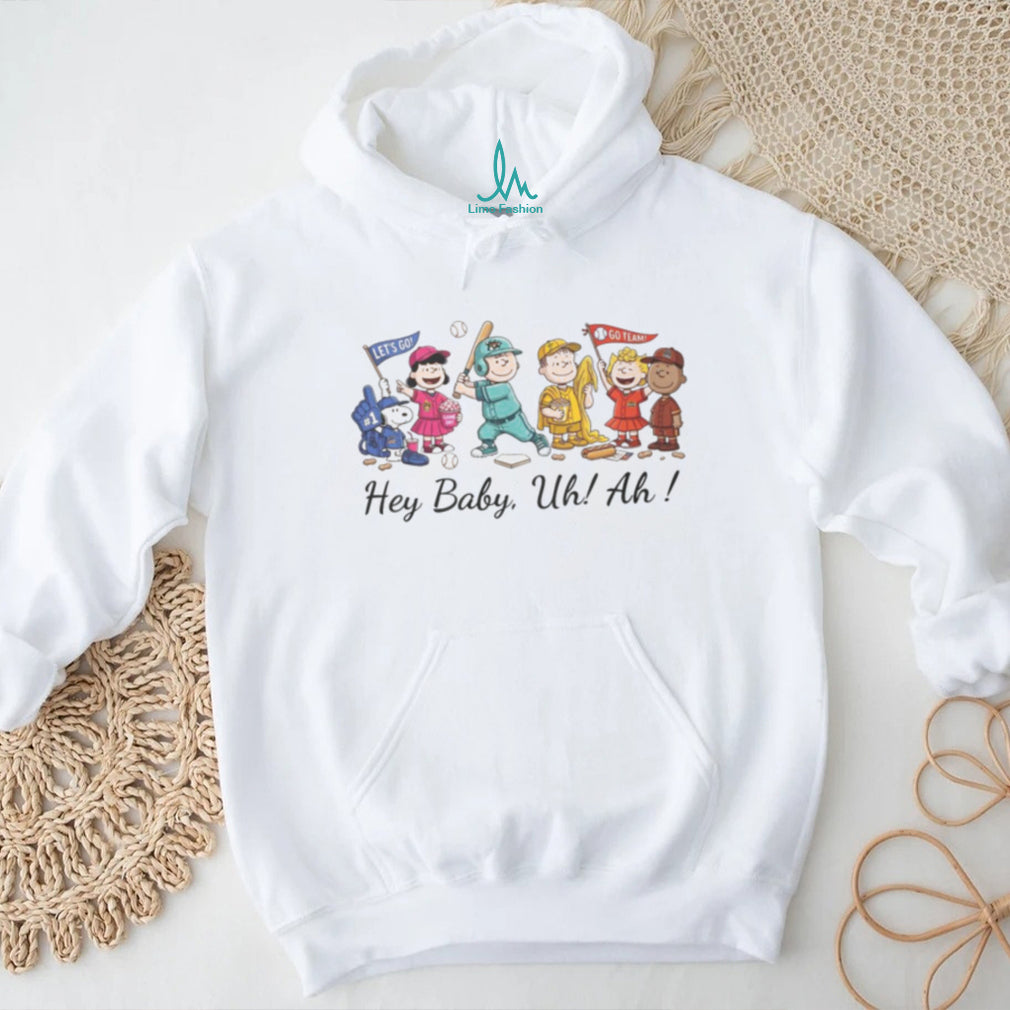 Hey Baby Uh Ah Peanuts Gang Baseball Parody T Shirt