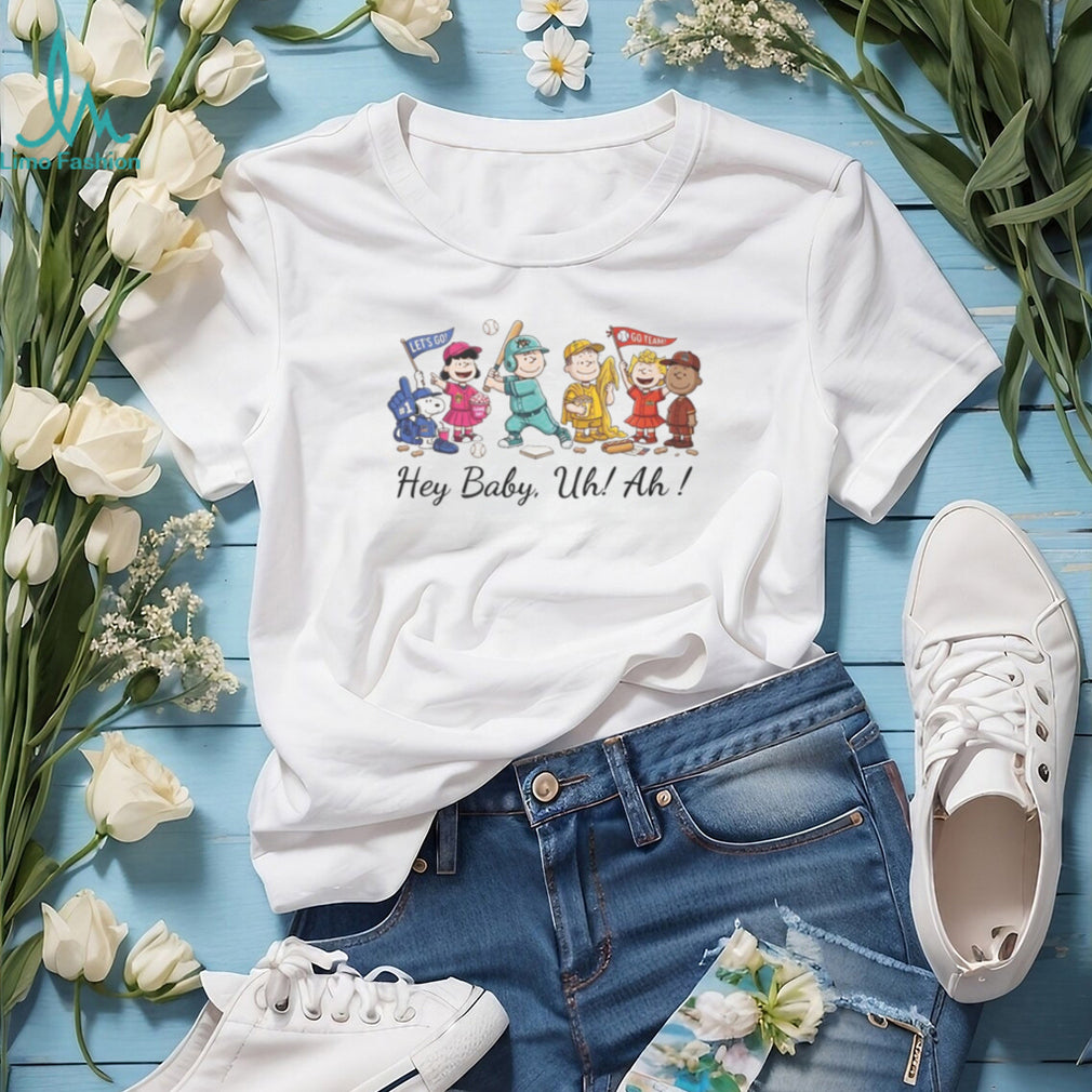 Hey Baby Uh Ah Peanuts Gang Baseball Parody T Shirt