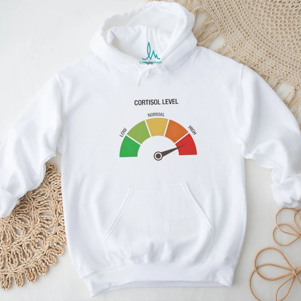 High Cortisol Level Stress Meter Funny Anxiety Graphic T Shirt