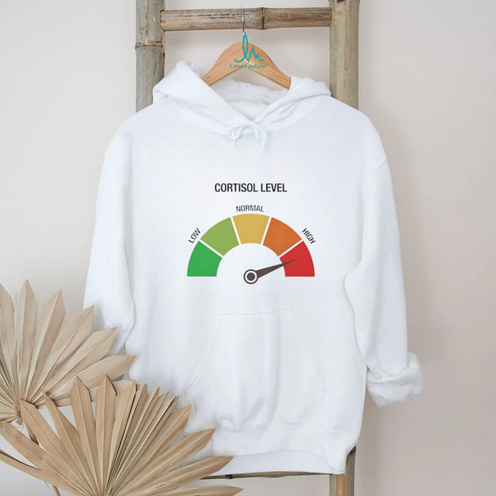 High Cortisol Level Stress Meter Funny Anxiety Graphic T Shirt