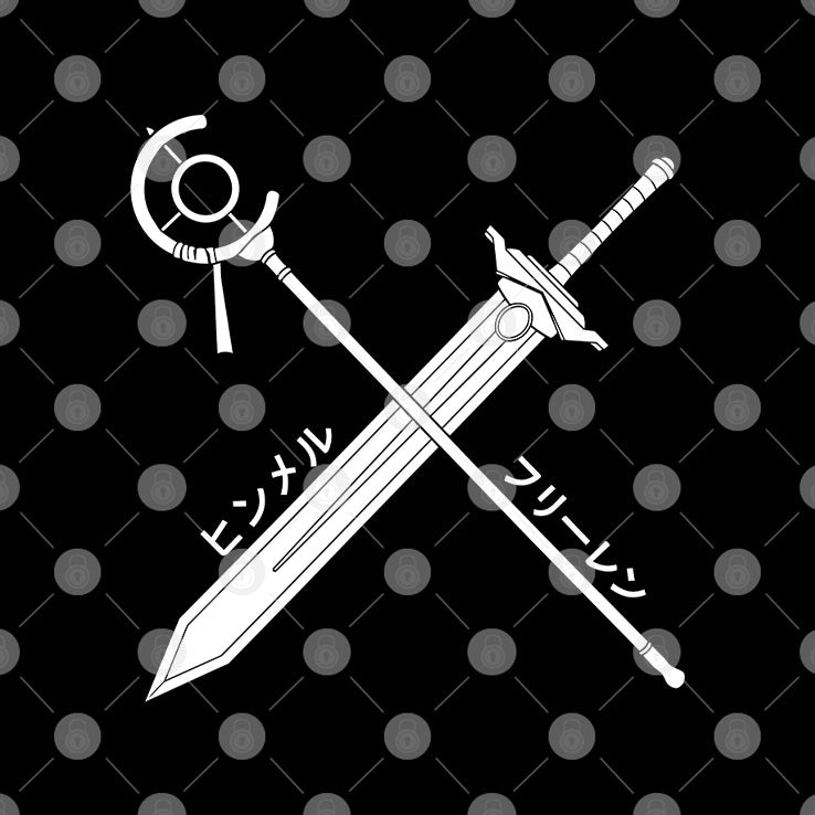 Himmel x Frieren Sword And Staff T Shirt