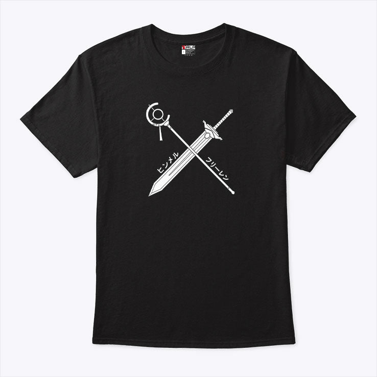 Himmel x Frieren Sword And Staff T Shirt