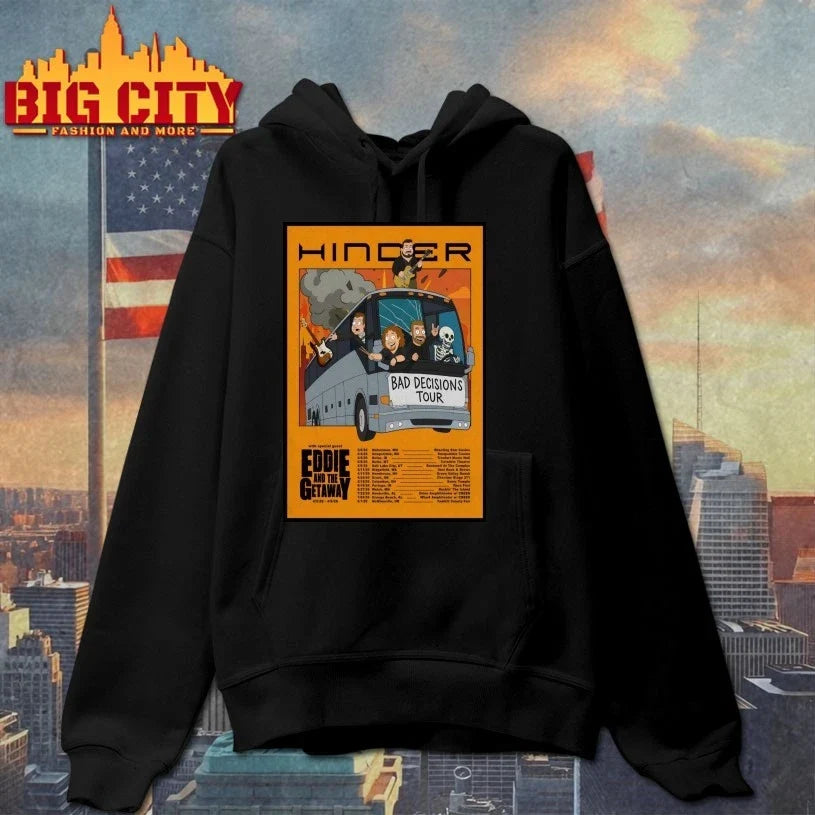 Hinder Bad Decisions 2026 Shows Poster t-shirt