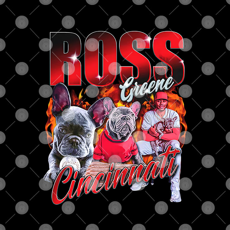 Hip Hop Ross Greene Cincinnati Reds Bulldog Baseball T Shirt