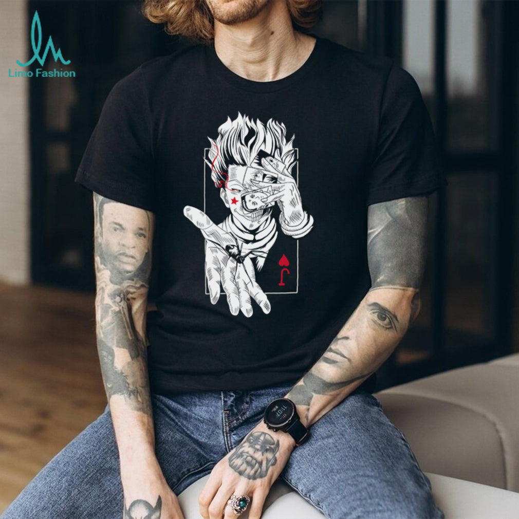Hisoka Morow Playing Cards Illustration T Shirt Hunter x Hunter Apparel