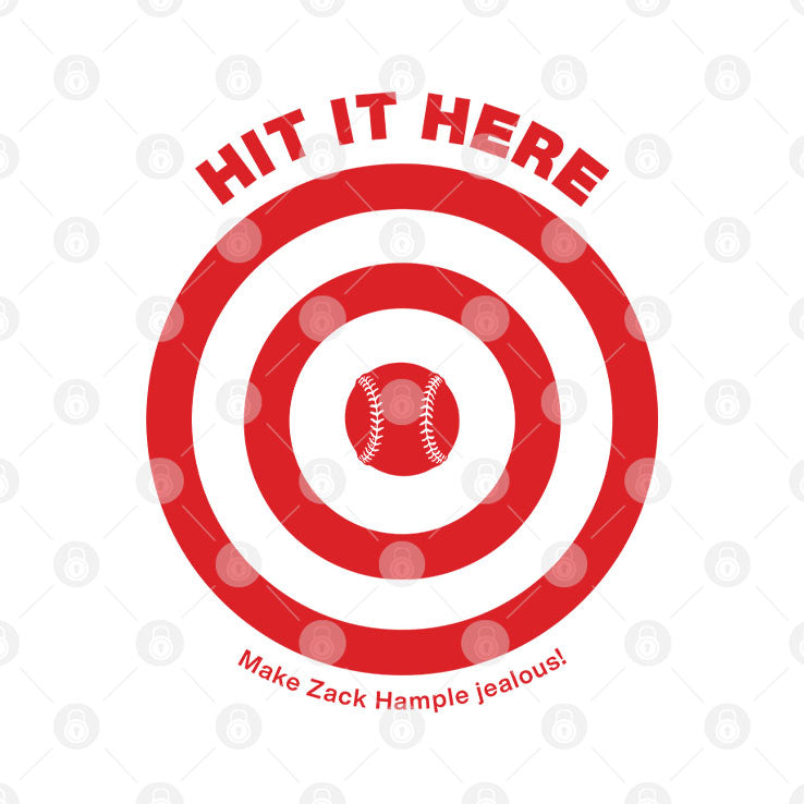 Hit It Here Target Baseball Funny Fan T Shirt
