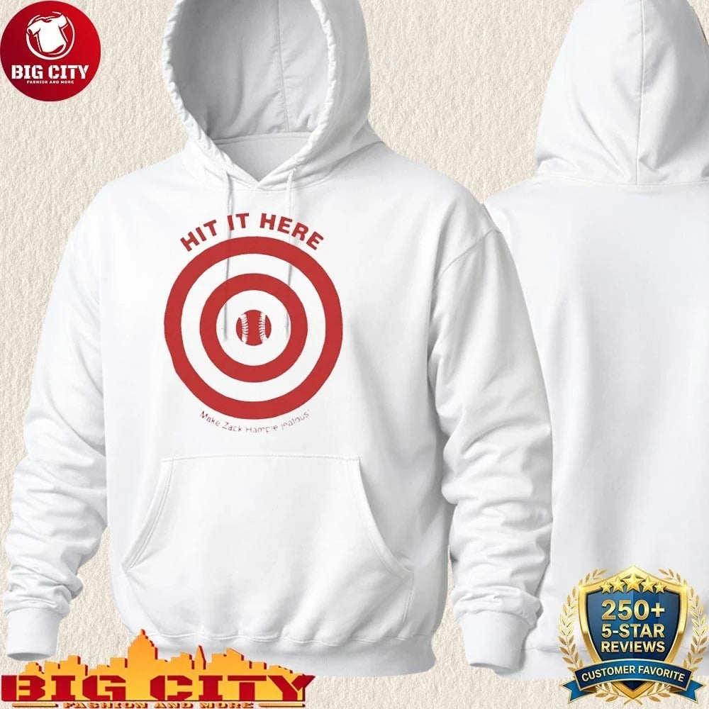 Hit It Here Target Baseball make Zack Hample jetour shirt