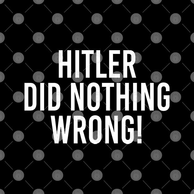 Hitler Did Nothing Wrong T Shirt