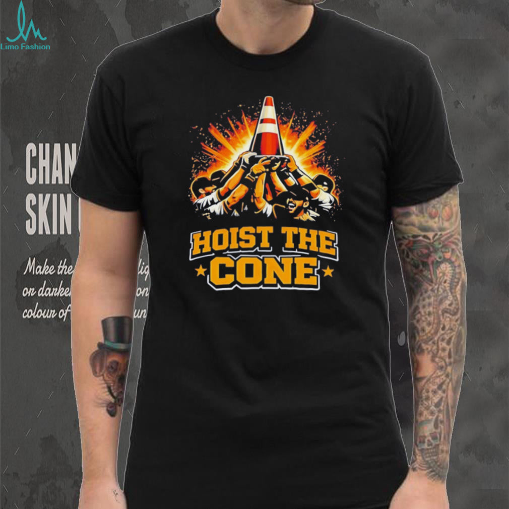 Hoist The Cone Funny Sports Fans Celebration Victory T Shirt