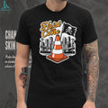 Hoist The Cone Traffic Cone Pirate Skull Cityscape T Shirt