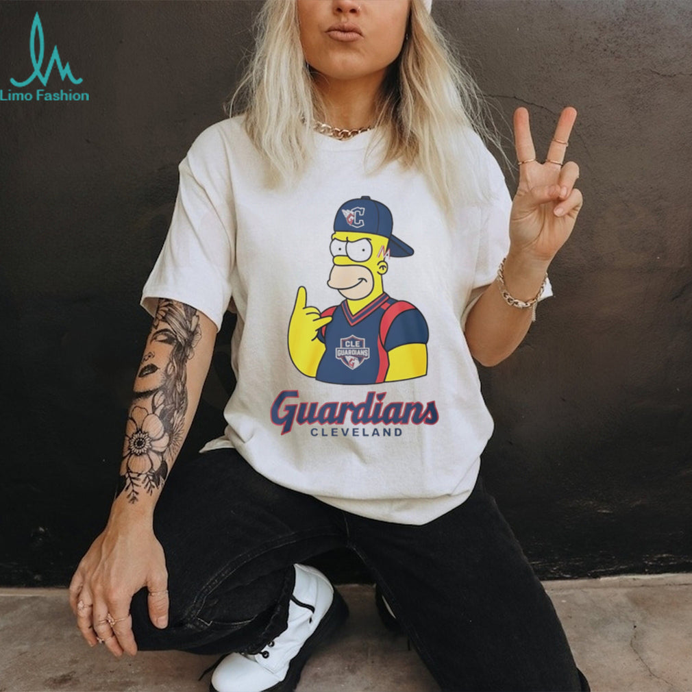 Homer Simpson Cleveland Guardians MLB Baseball Fan T Shirt